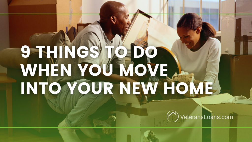 blog graphic 9 things to do when you move into a new home