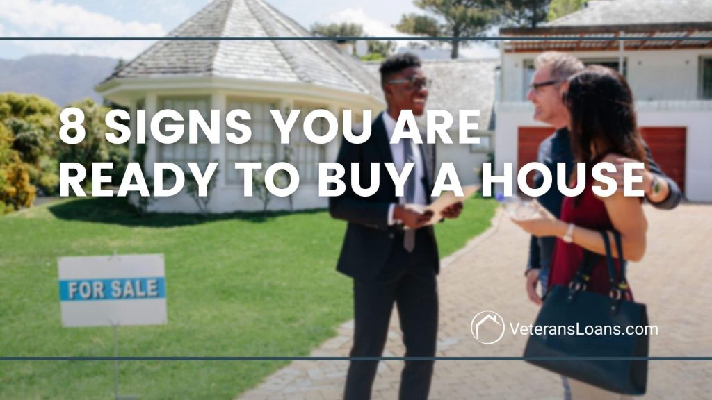 blog cover with text "8 signs you are ready to buy a house"